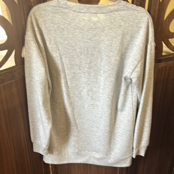 Workshop Republic Clothing Boxy Gray Sweatshirt with Red LOVE - Picture 7 of 7